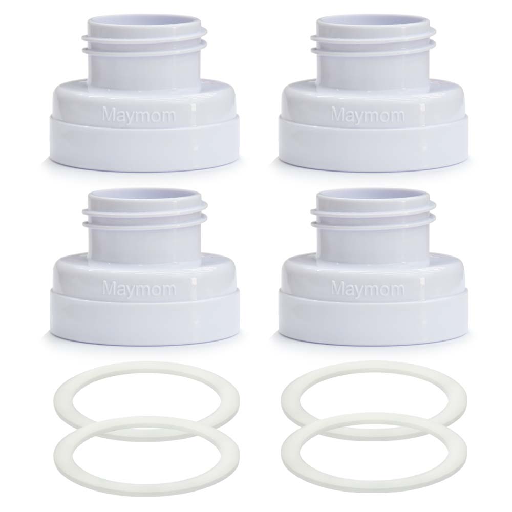 (image for) Maymom Conversion Kit for Medela Breast Pumps & Breastshield to Use with Phillips Avent Wide-mouth Bottle w/ Sealing Ring 4/pk - Click Image to Close